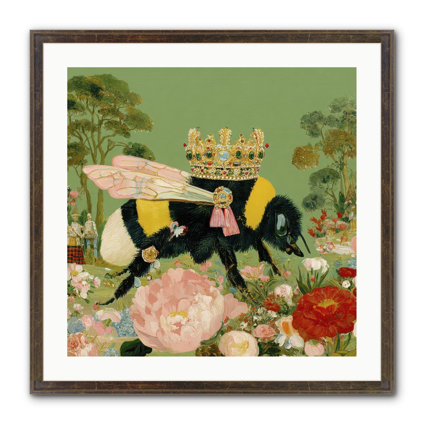 Paradise Unearthed Framed Print - Slimwoods Black/Gold 24x24