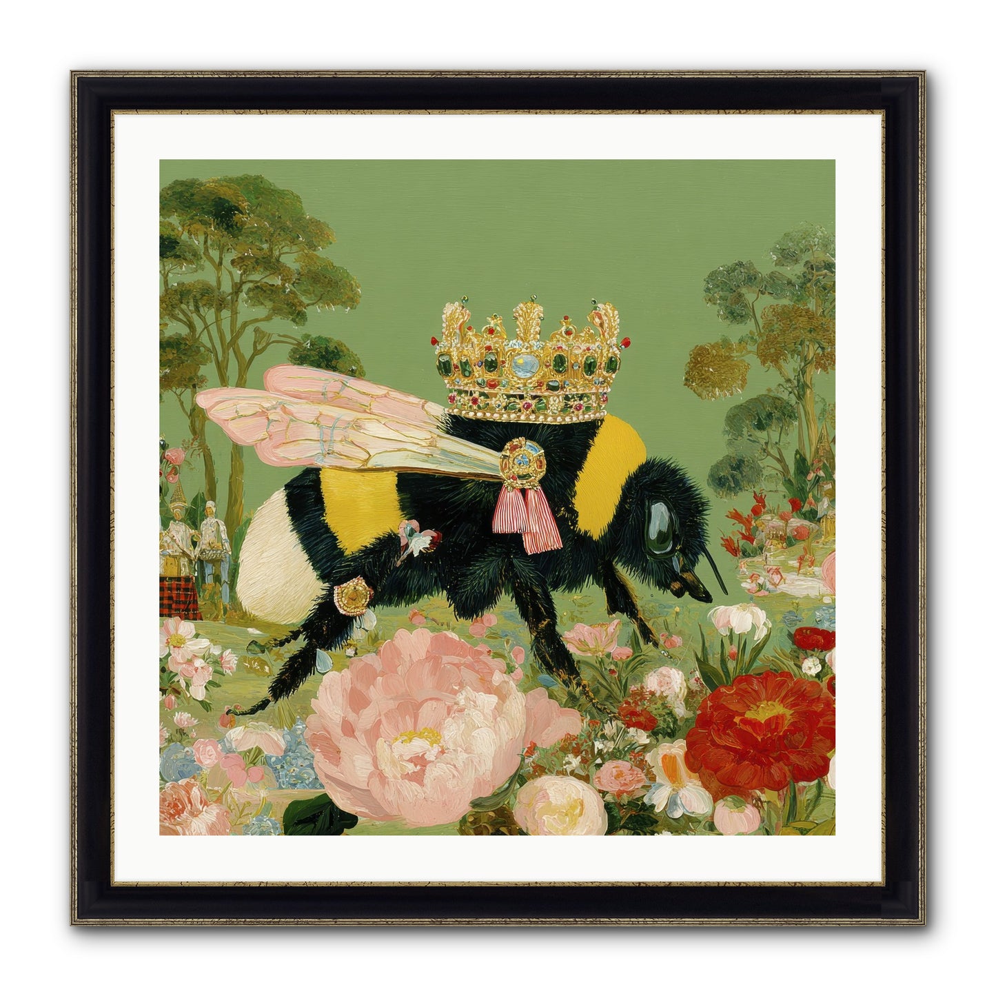 Paradise Unearthed Framed Print - Black & Gold 30x30