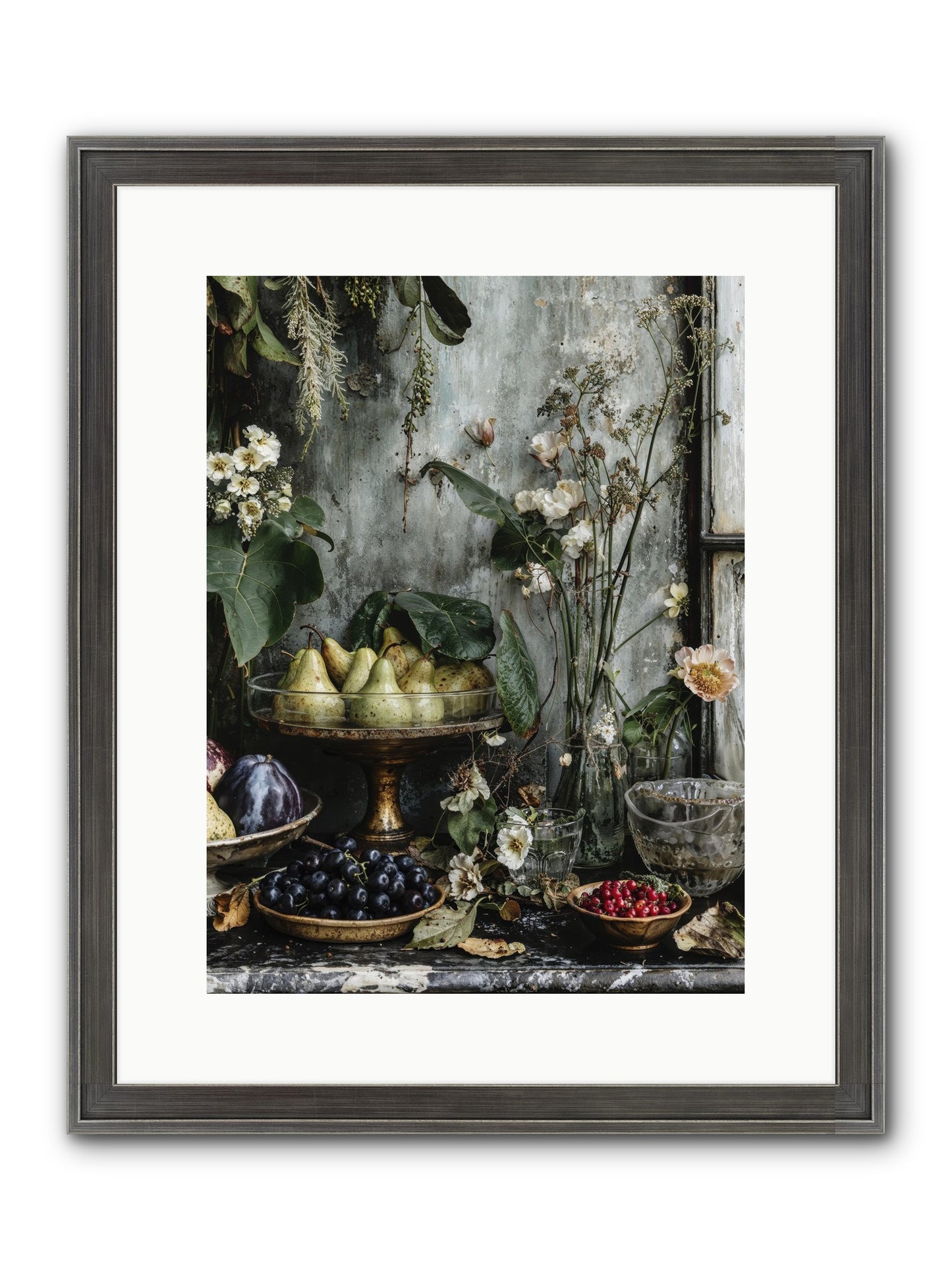 Paris Dressed In Blossoms Framed Print - Slimwoods Black/Silver 12x16