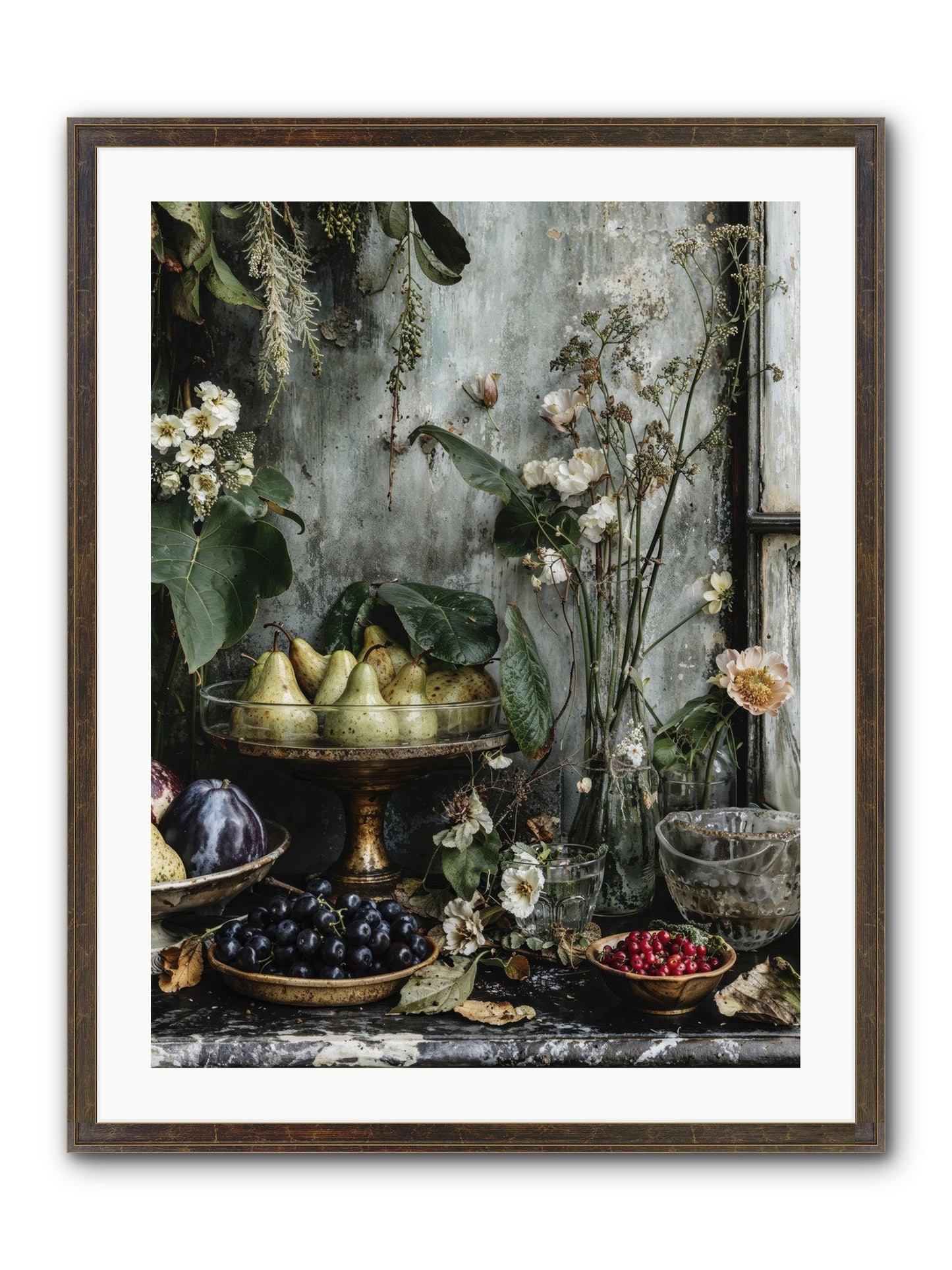 Paris Dressed In Blossoms Framed Print - Slimwoods Black/Gold 24x32