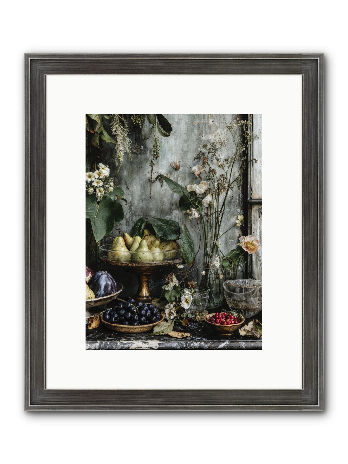 Paris Dressed In Blossoms Framed Print - Slimwoods Black/Silver 9x12
