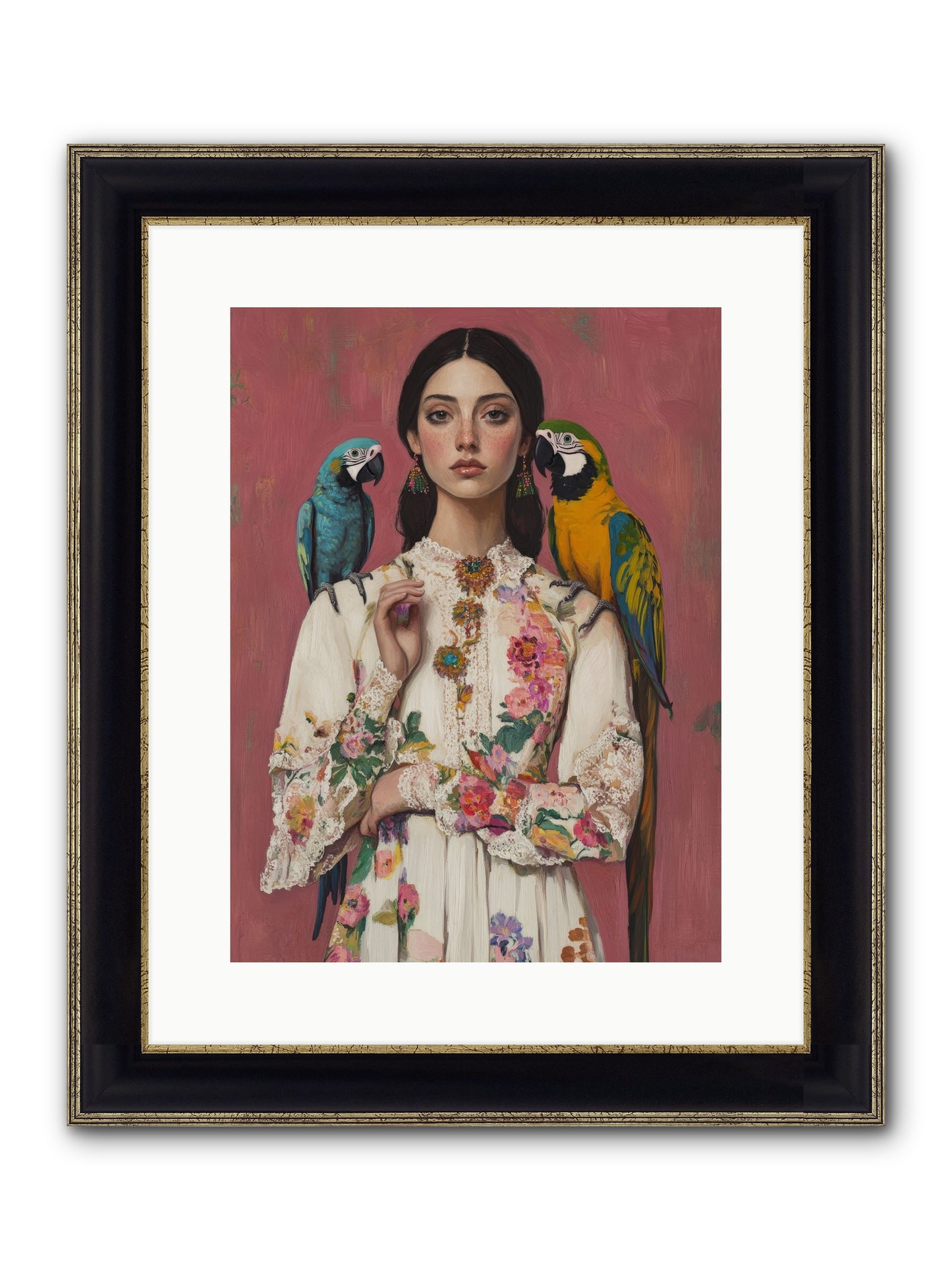 Paris Wore Feathers Framed Print - Black & Gold 12x16