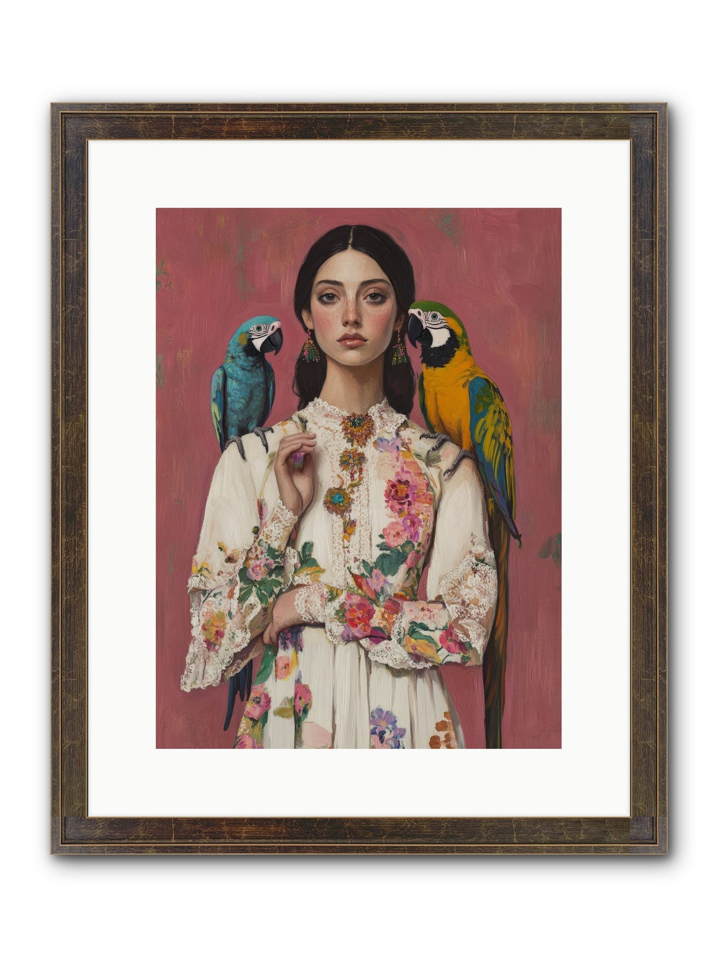 Paris Wore Feathers Framed Print - Slimwoods Black/Gold 12x16