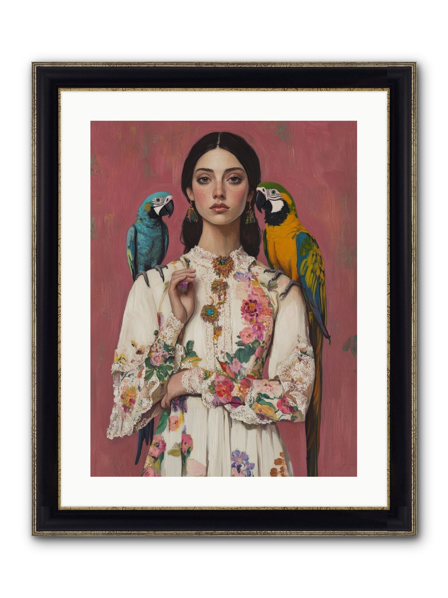 Paris Wore Feathers Framed Print - Black & Gold 18x24