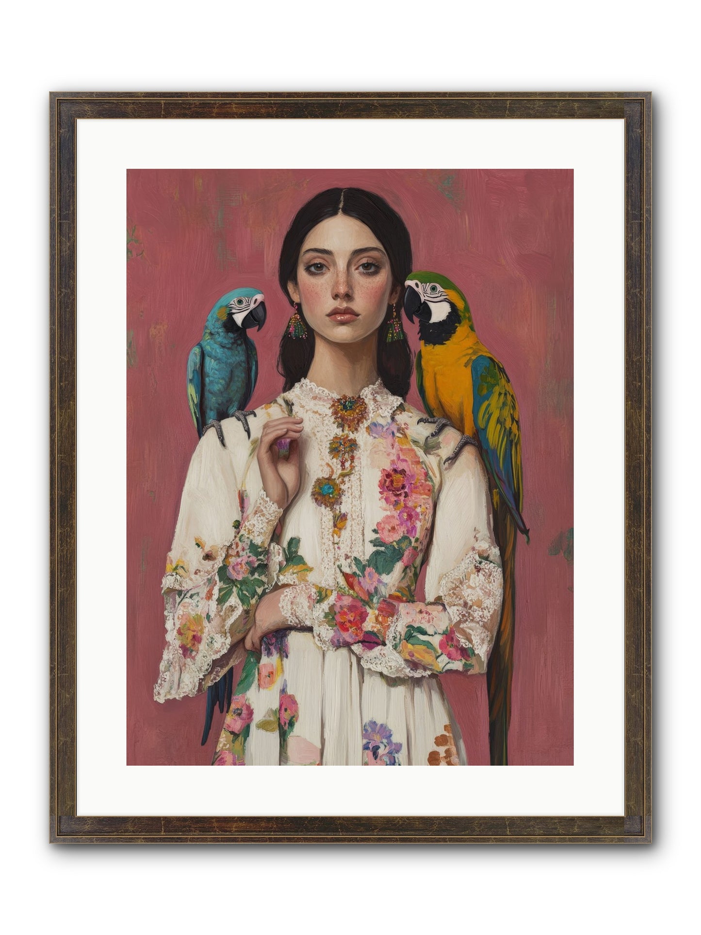 Paris Wore Feathers Framed Print - Slimwoods Black/Gold 18x24