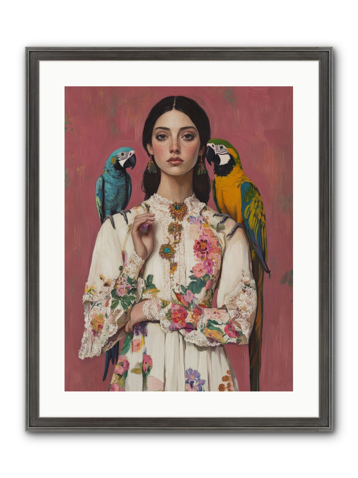 Paris Wore Feathers Framed Print - Slimwoods Black/Silver 18x24