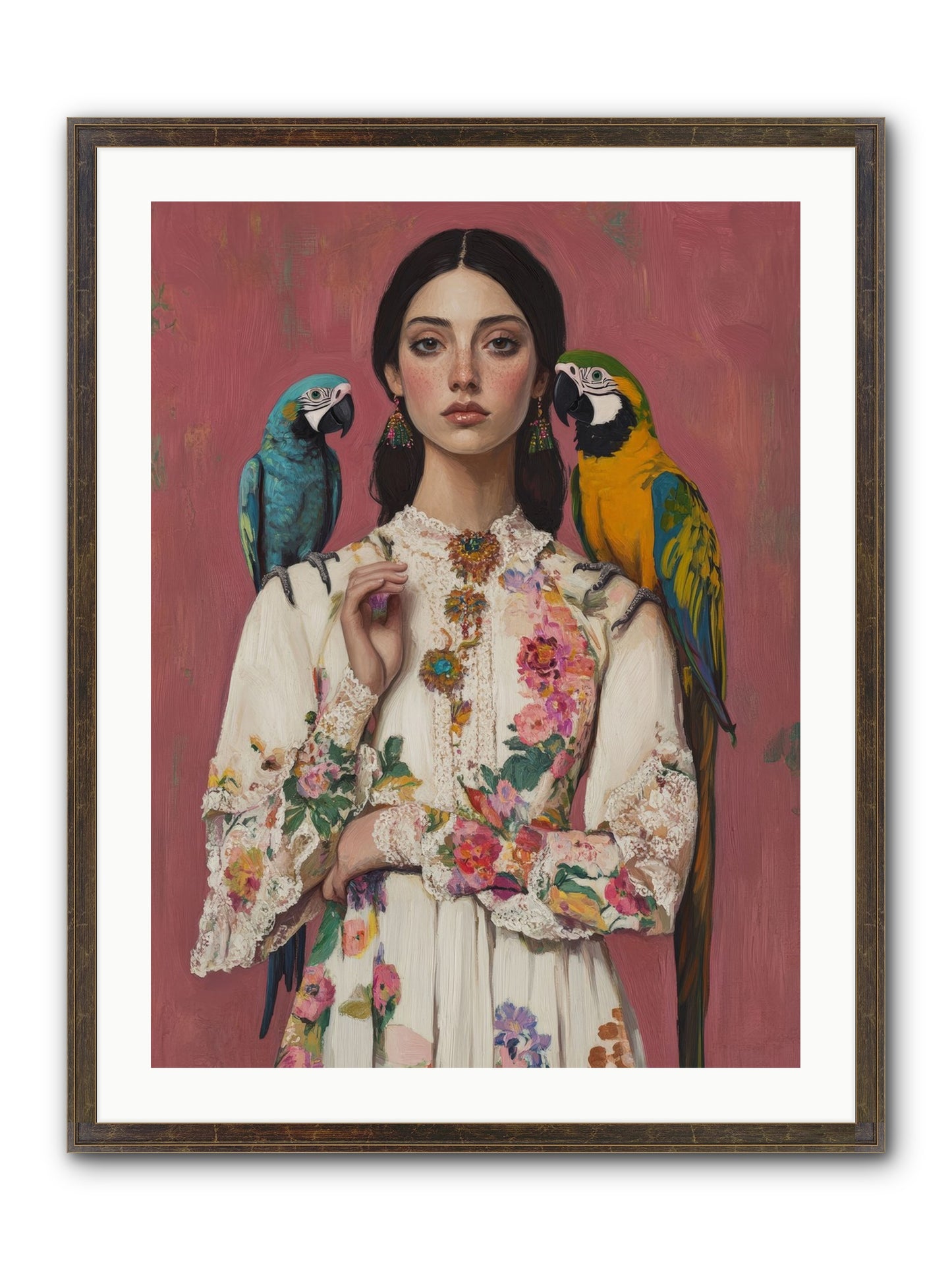 Paris Wore Feathers Framed Print - Slimwoods Black/Gold 24x32