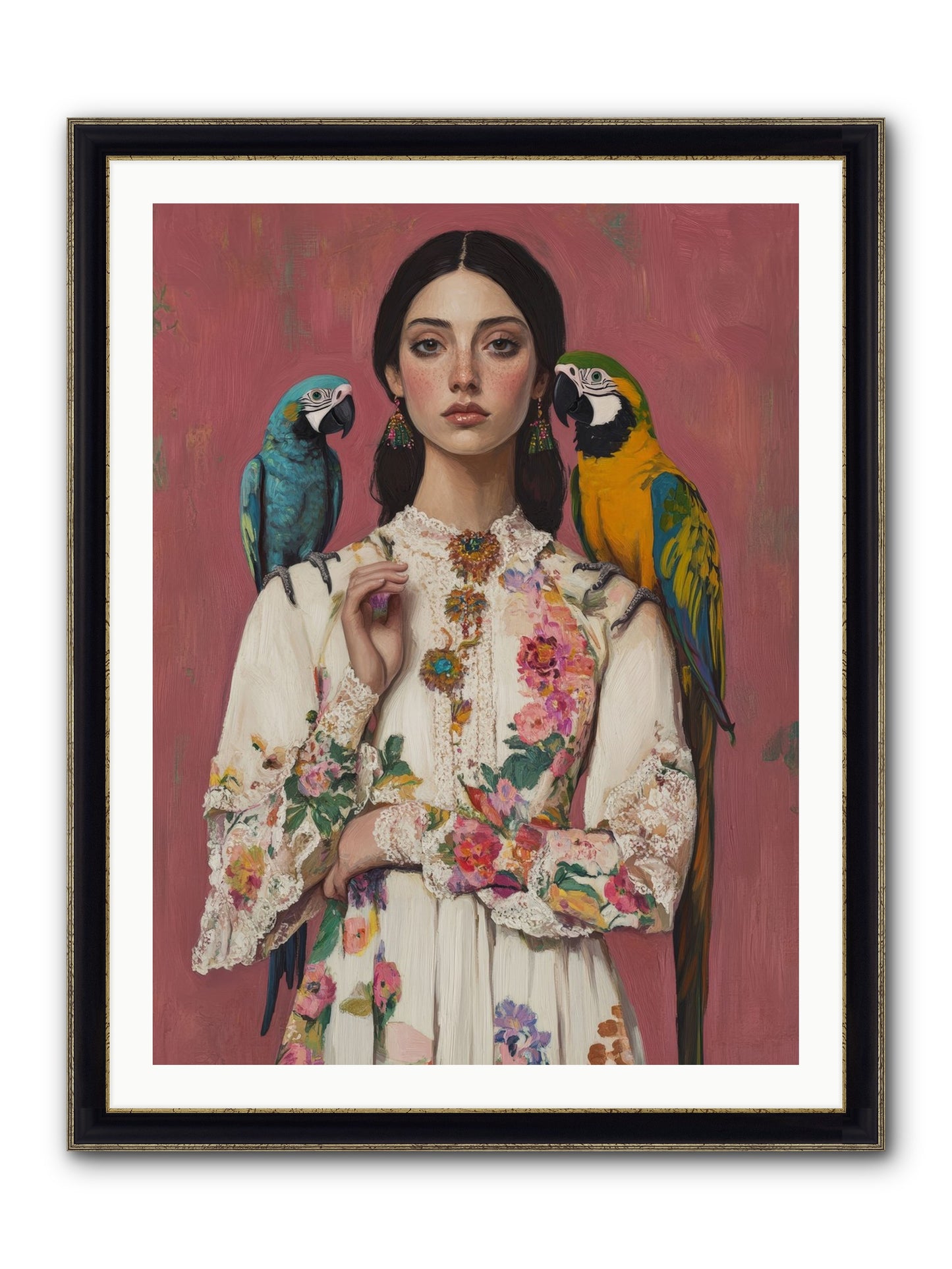Paris Wore Feathers Framed Print - Black & Gold 30x40