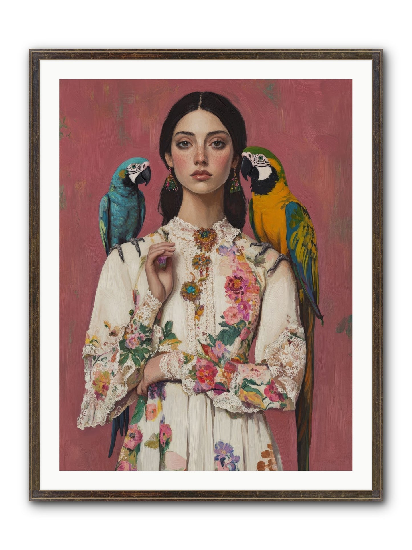 Paris Wore Feathers Framed Print - Slimwoods Black/Gold 30x40