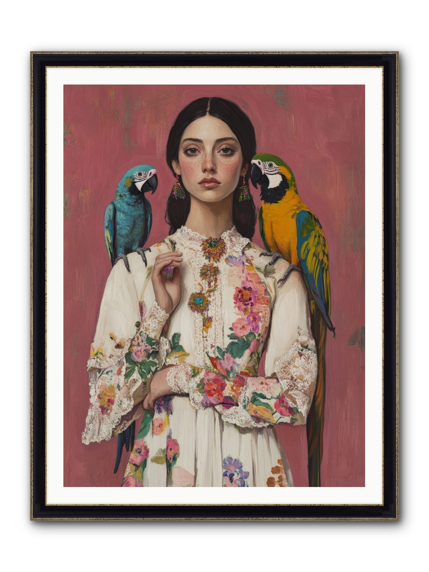 Paris Wore Feathers Framed Print - Black & Gold 36x48