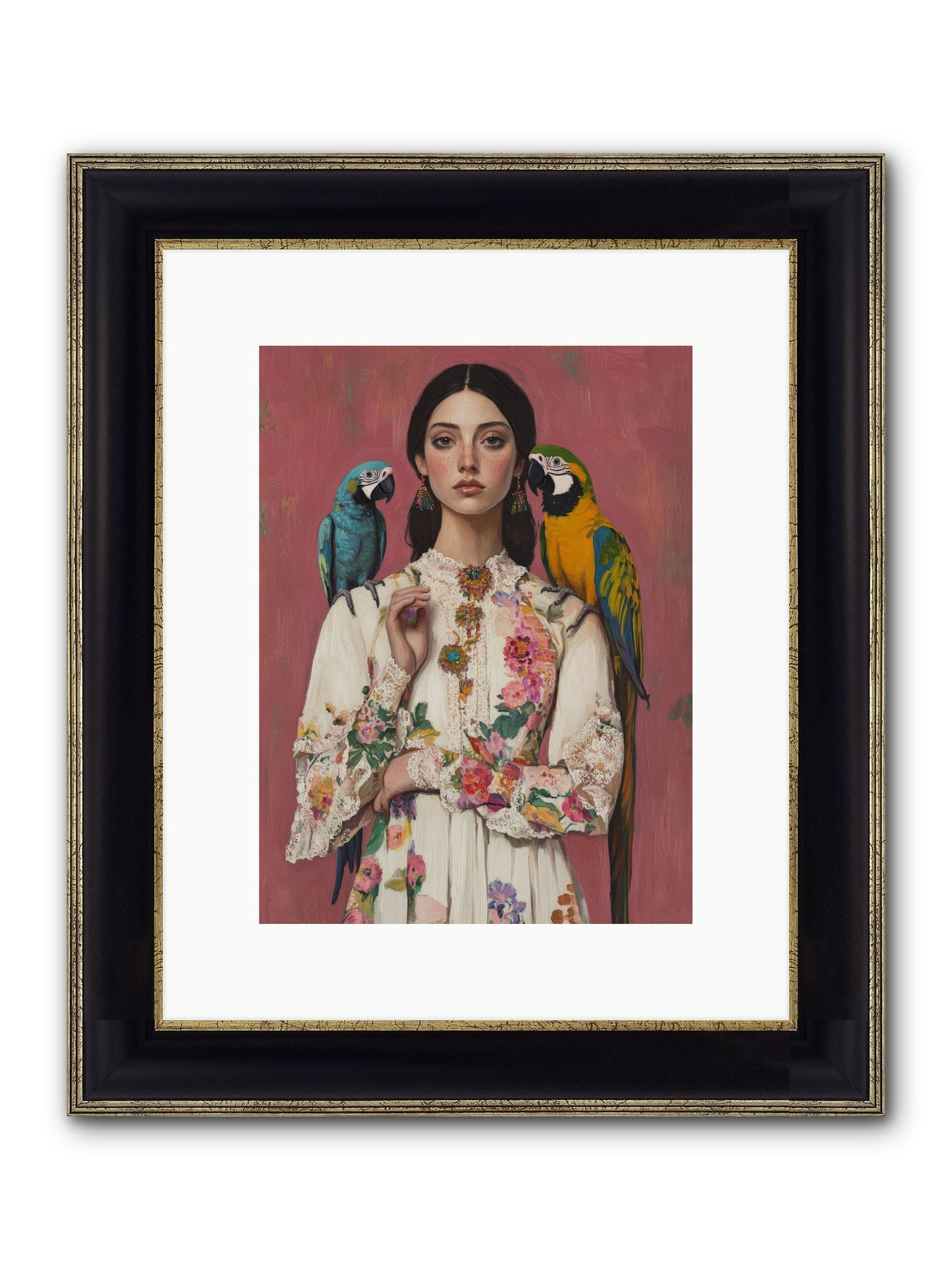 Paris Wore Feathers Framed Print - Black & Gold 9x12