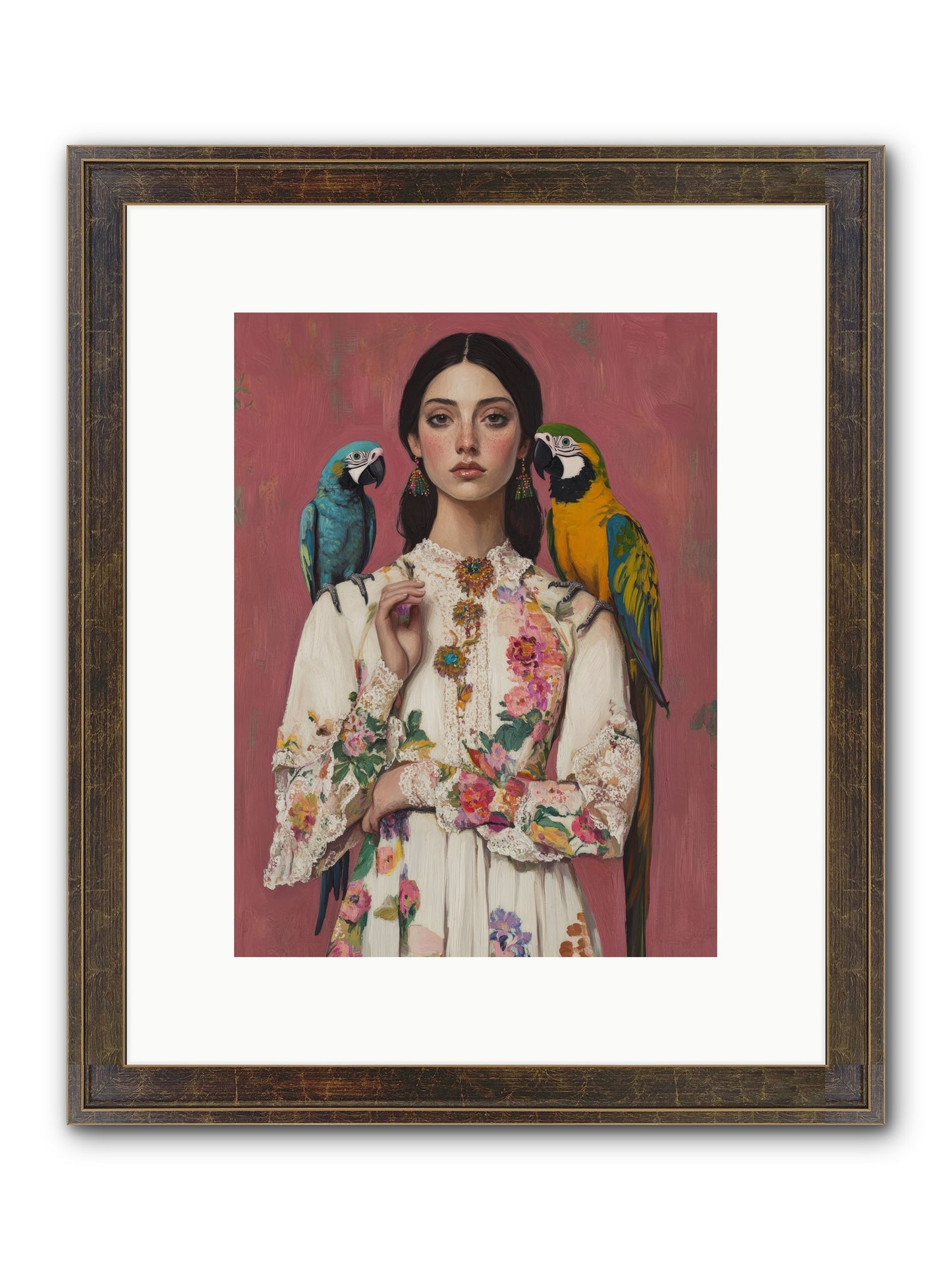 Paris Wore Feathers Framed Print - Slimwoods Black/Gold 9x12