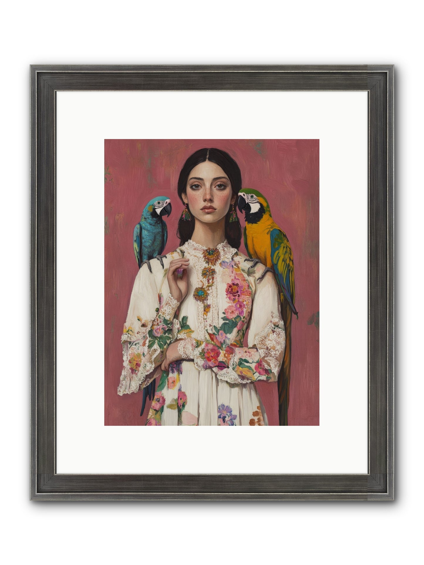 Paris Wore Feathers Framed Print - Slimwoods Black/Silver 9x12