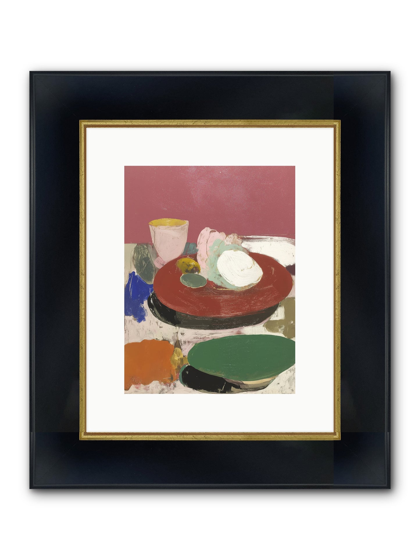 Parisian Dawn Framed Print - Wide Black w/Gold 9x12