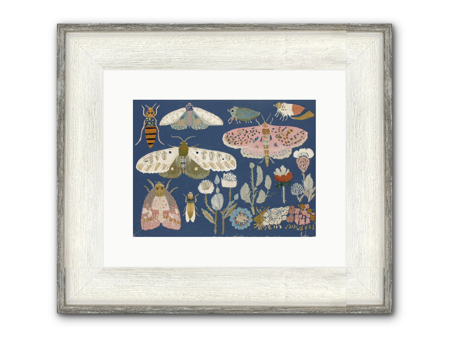 Parisian Paper Crowns Framed Print - Driftwood White 12x9