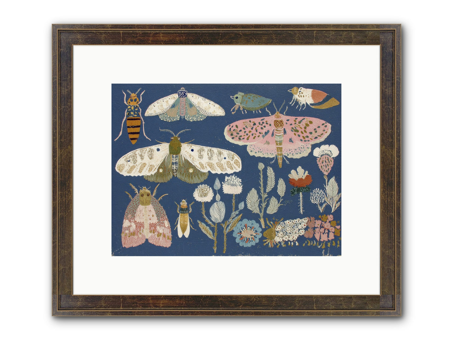 Parisian Paper Crowns Framed Print - Slimwoods Black/Gold 12x9