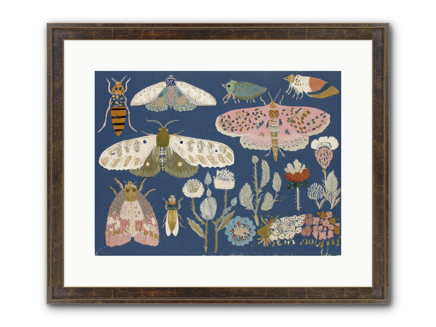 Parisian Paper Crowns Framed Print - Slimwoods Black/Gold 16x12