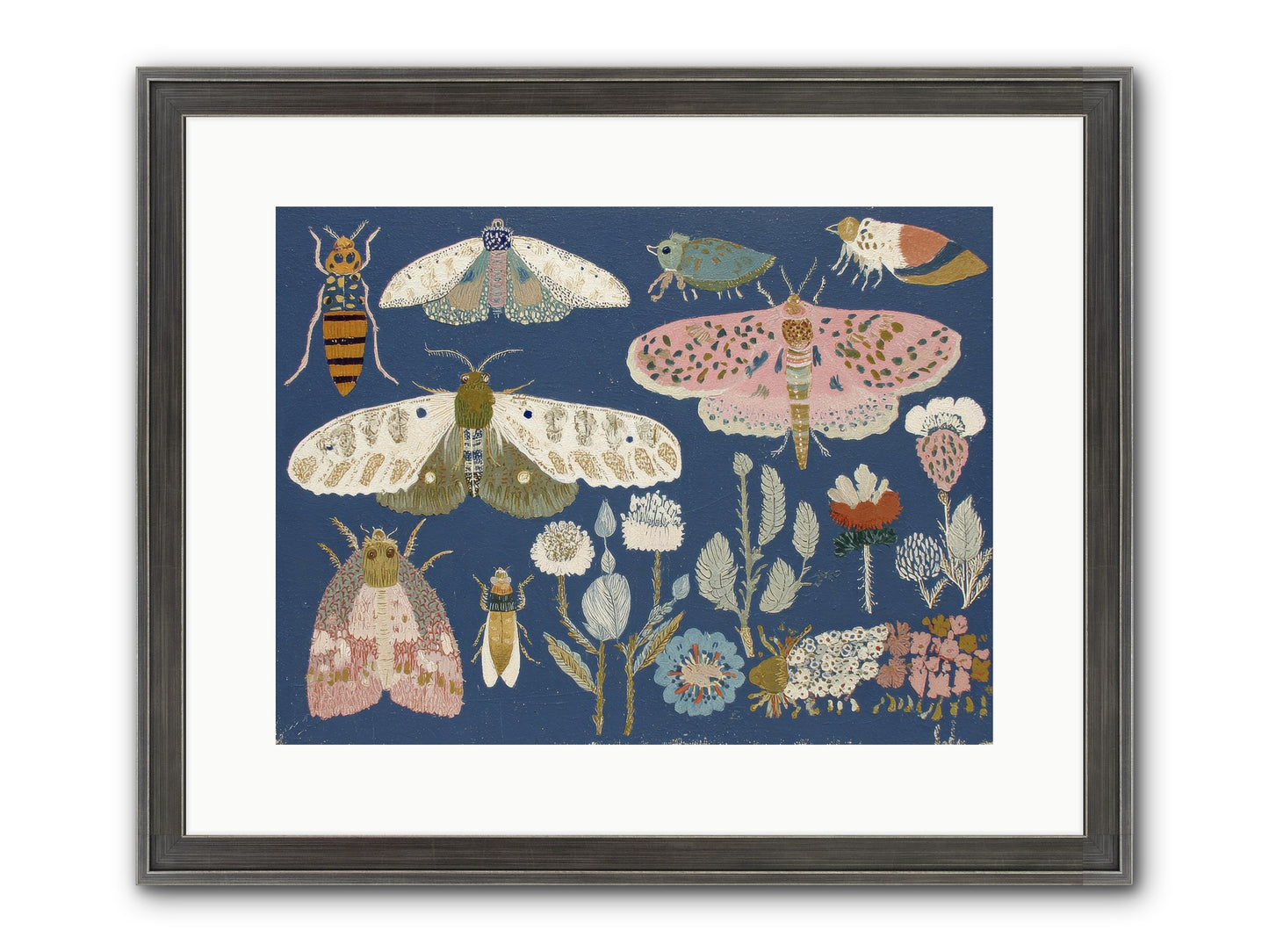 Parisian Paper Crowns Framed Print - Slimwoods Black/Silver 16x12