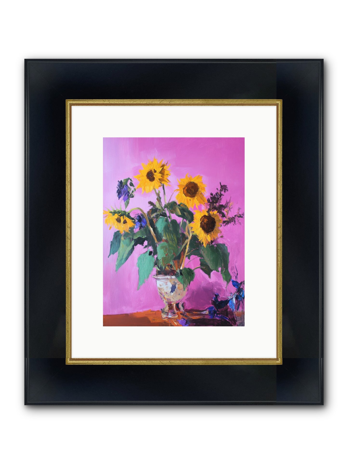 Parisian Vanishing Framed Print - Wide Black w/Gold 9x12