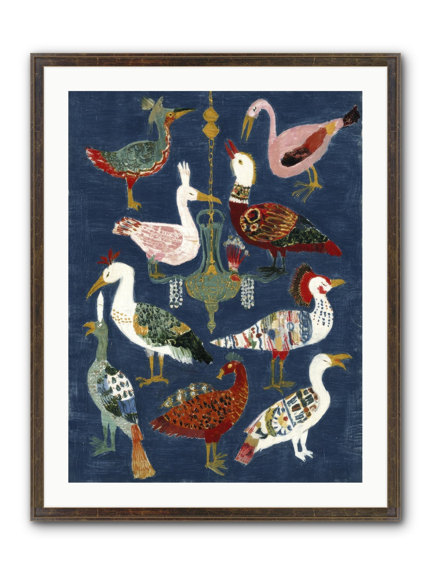 Parlor Chandelier Framed Print - Slimwoods Black/Gold 24x32