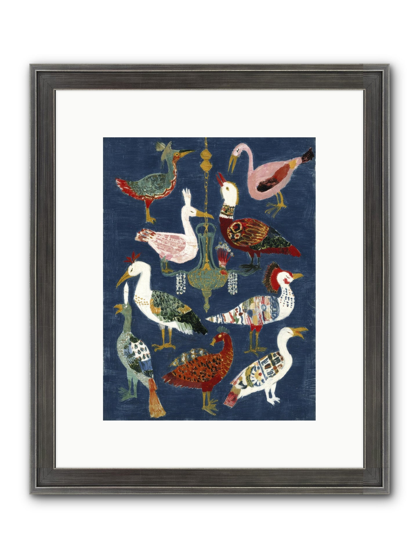 Parlor Chandelier Framed Print - Slimwoods Black/Silver 9x12