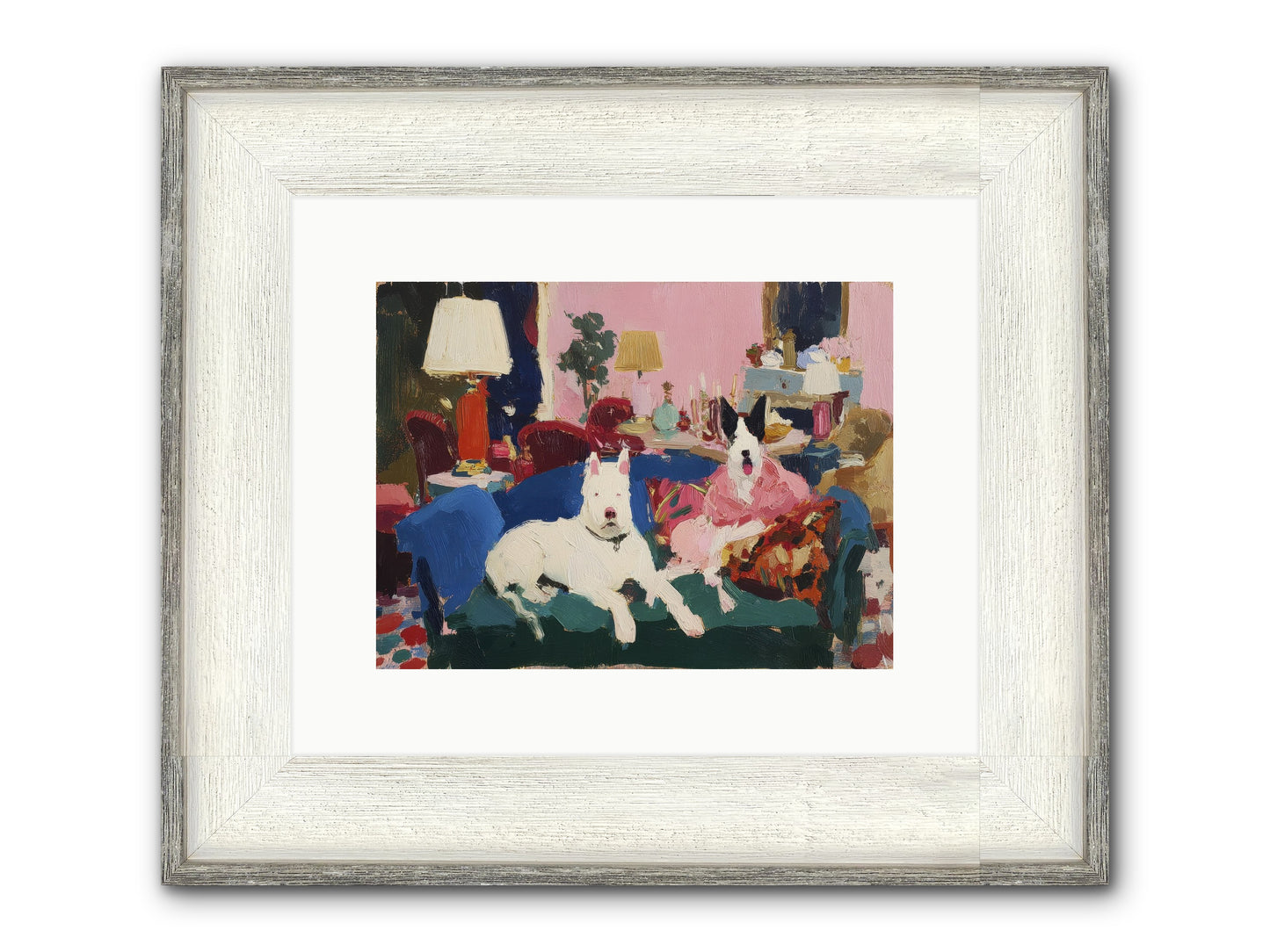 Parlor Companions Framed Print - Driftwood White 12x9