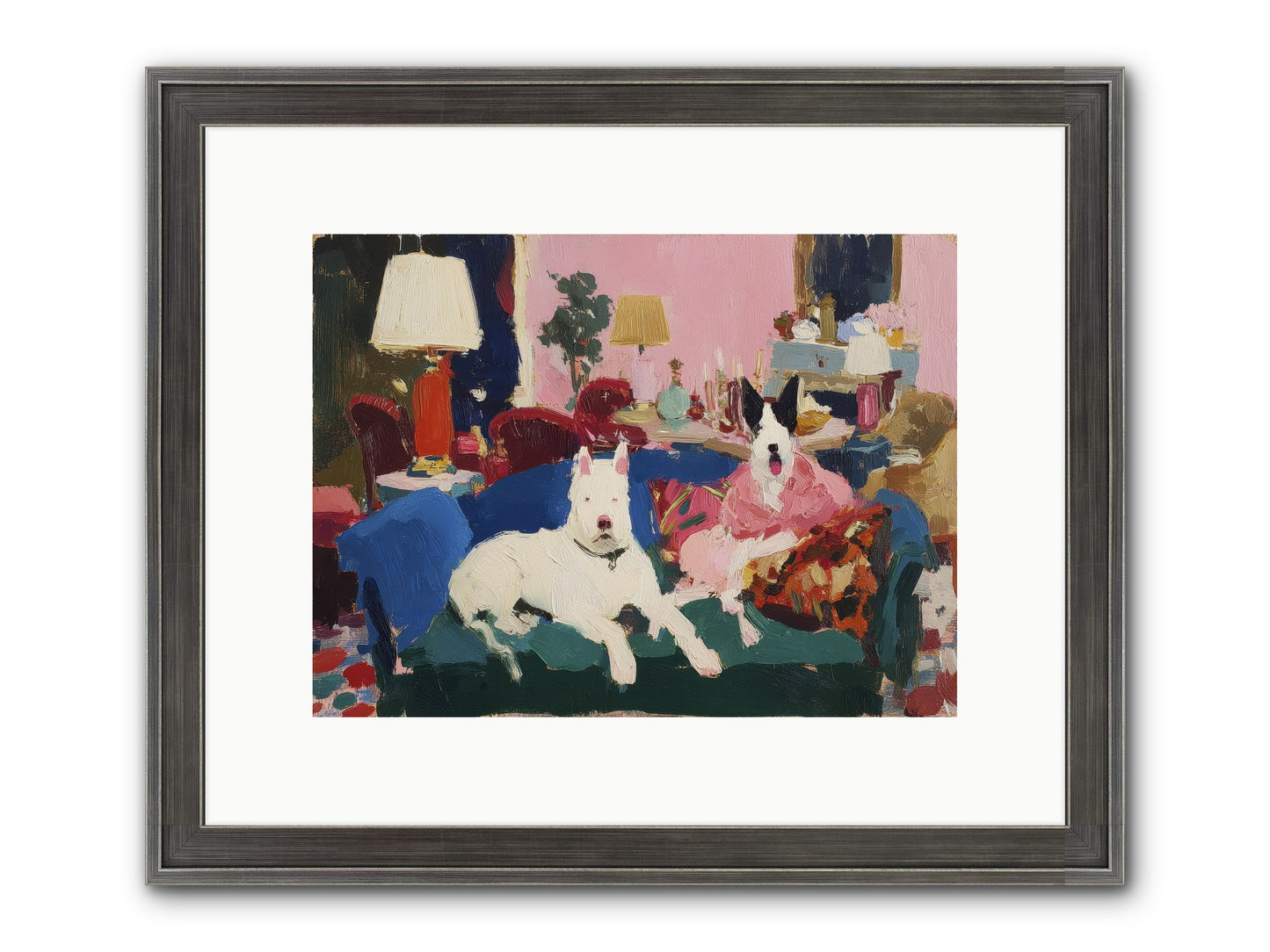 Parlor Companions Framed Print - Slimwoods Black/Silver 12x9