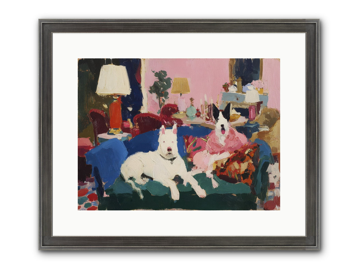 Parlor Companions Framed Print - Slimwoods Black/Silver 16x12