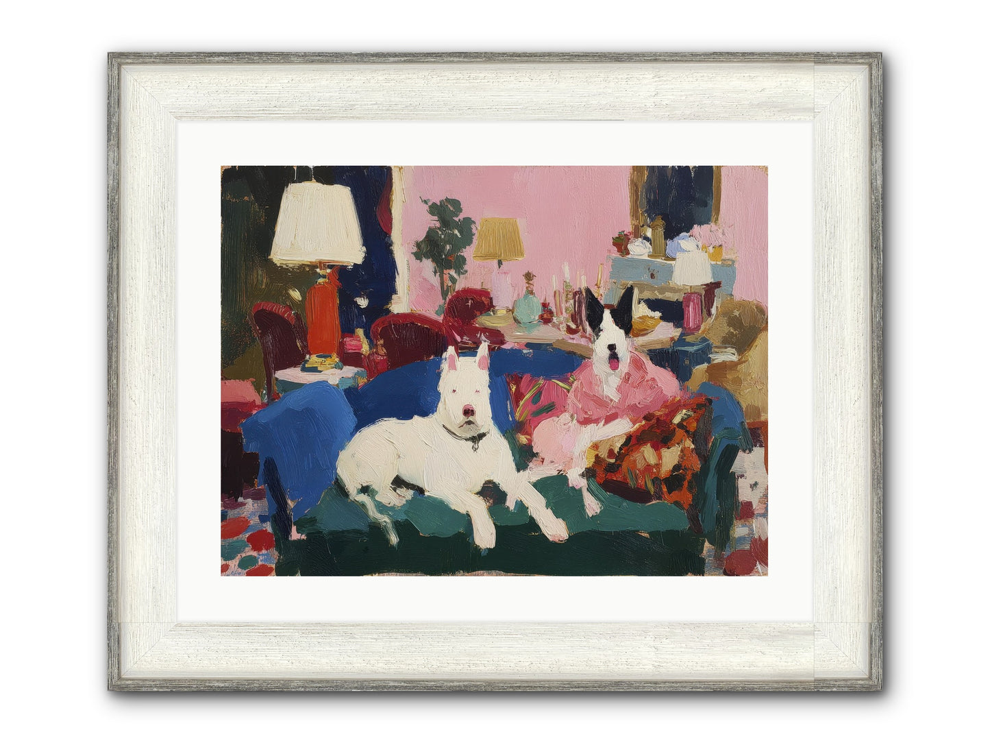 Parlor Companions Framed Print - Driftwood White 24x18
