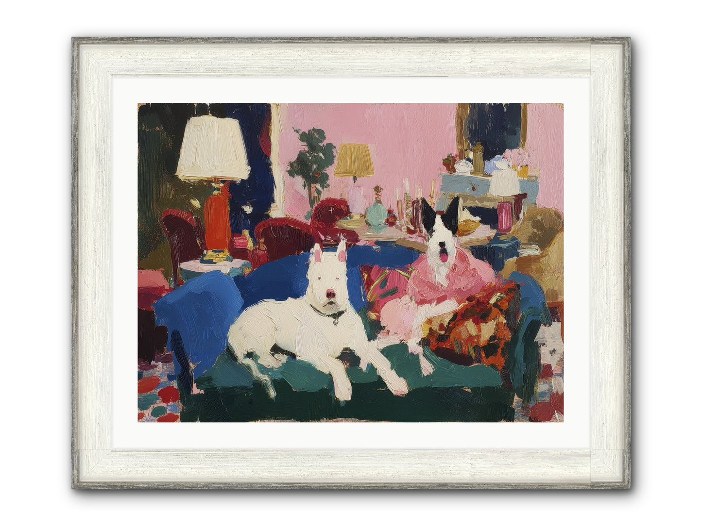 Parlor Companions Framed Print - Driftwood White 32x24