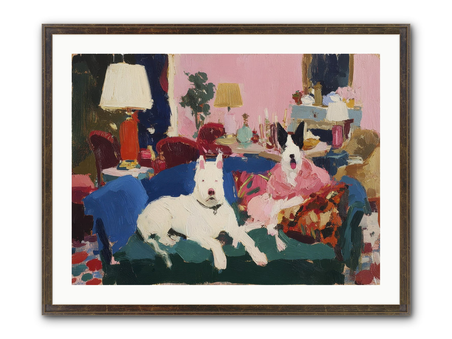 Parlor Companions Framed Print - Slimwoods Black/Gold 32x24