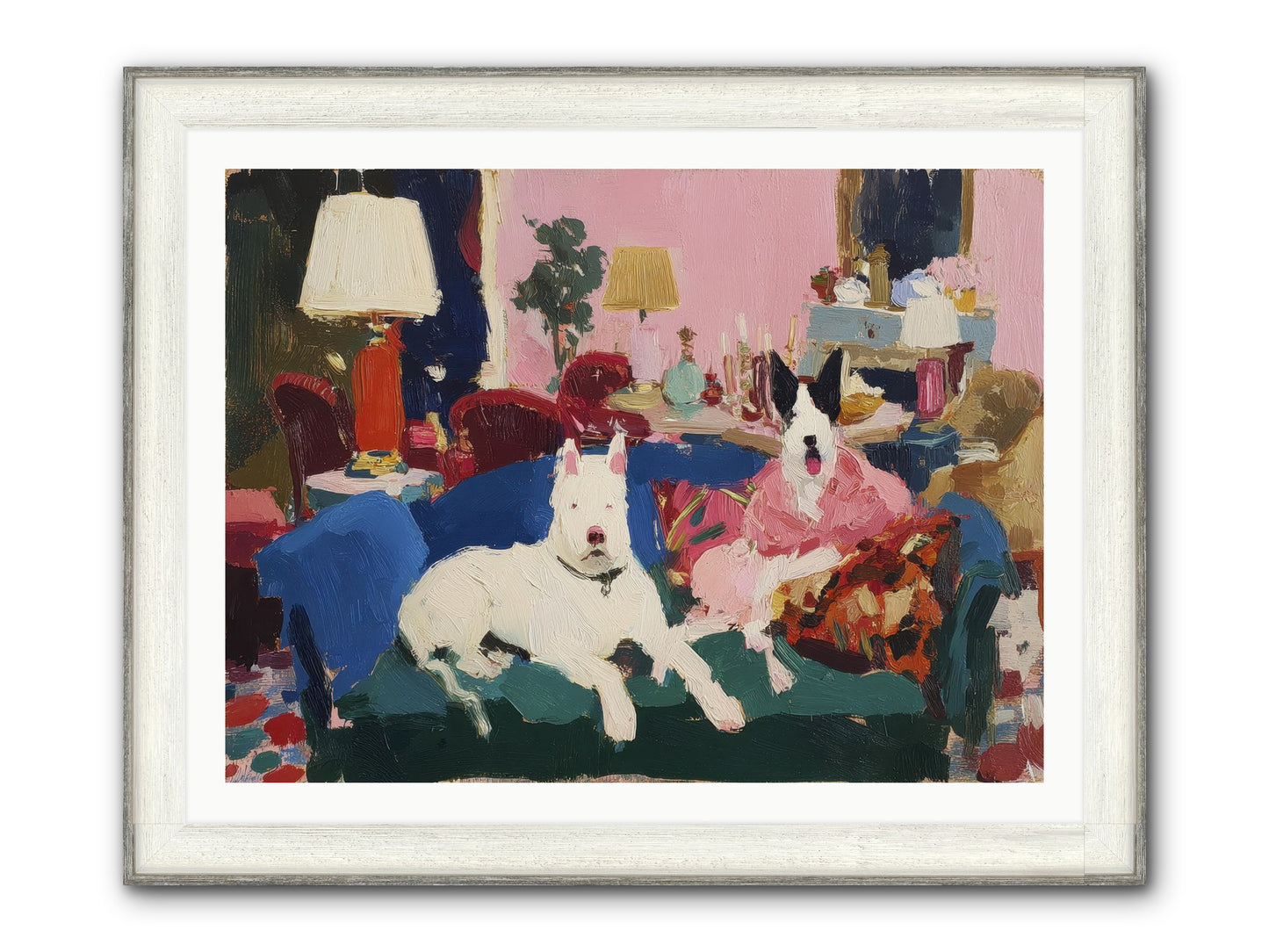 Parlor Companions Framed Print - Driftwood White 40x30