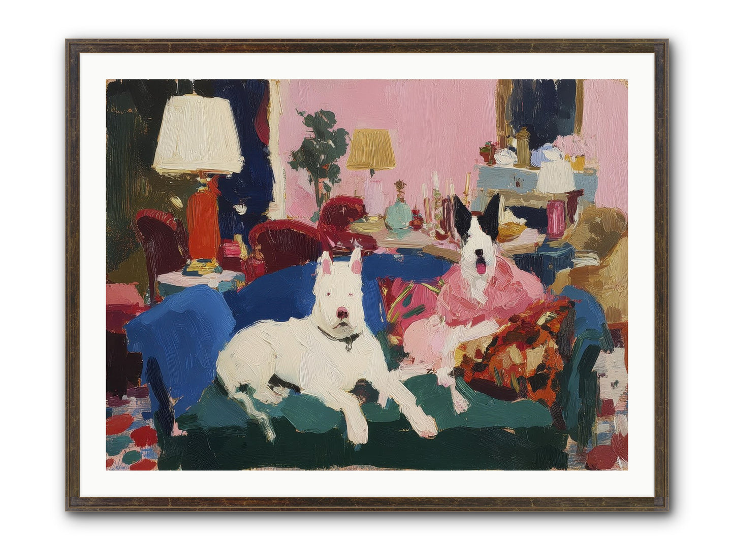 Parlor Companions Framed Print - Slimwoods Black/Gold 40x30