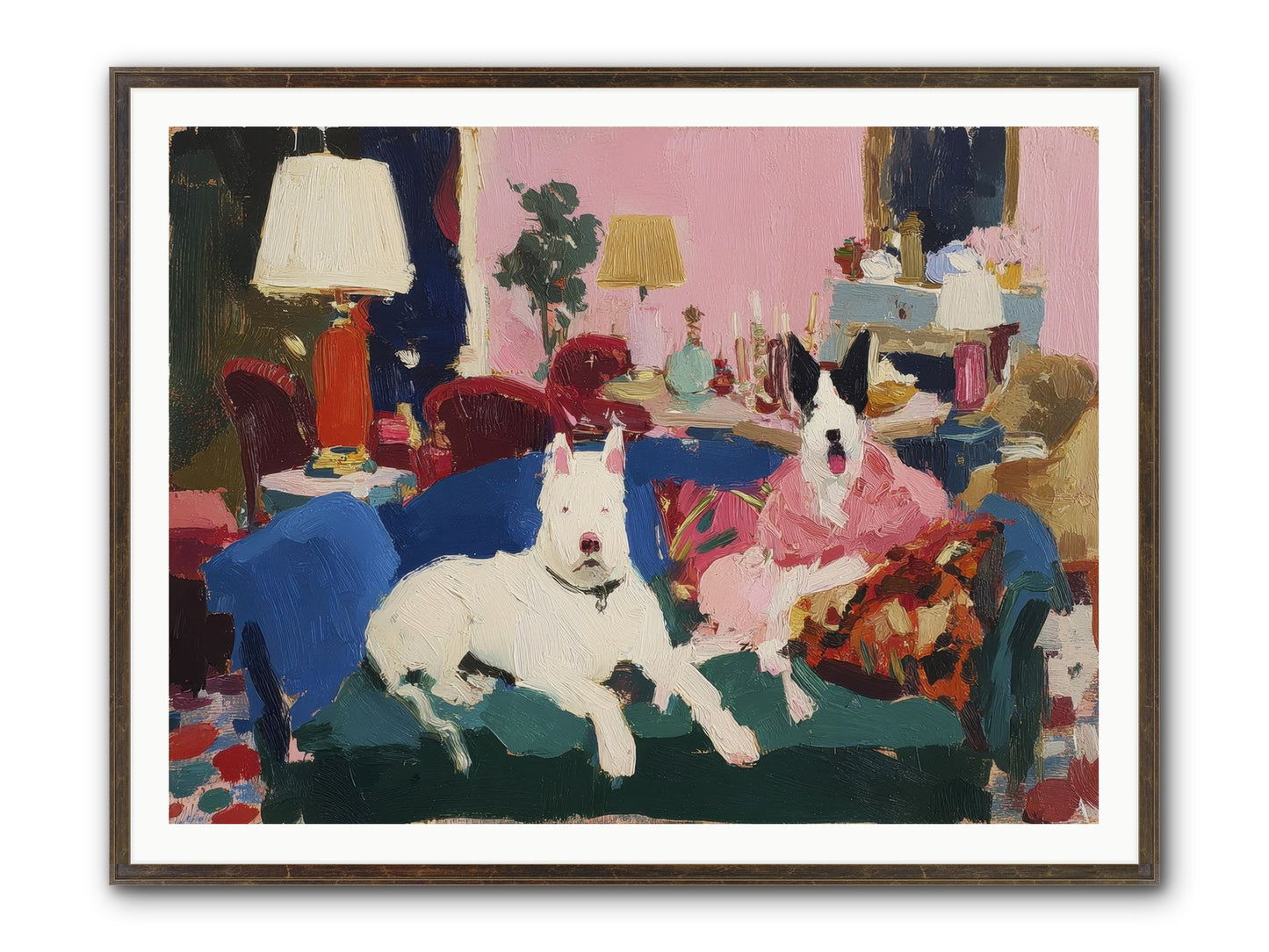 Parlor Companions Framed Print - Slimwoods Black/Gold 48x36