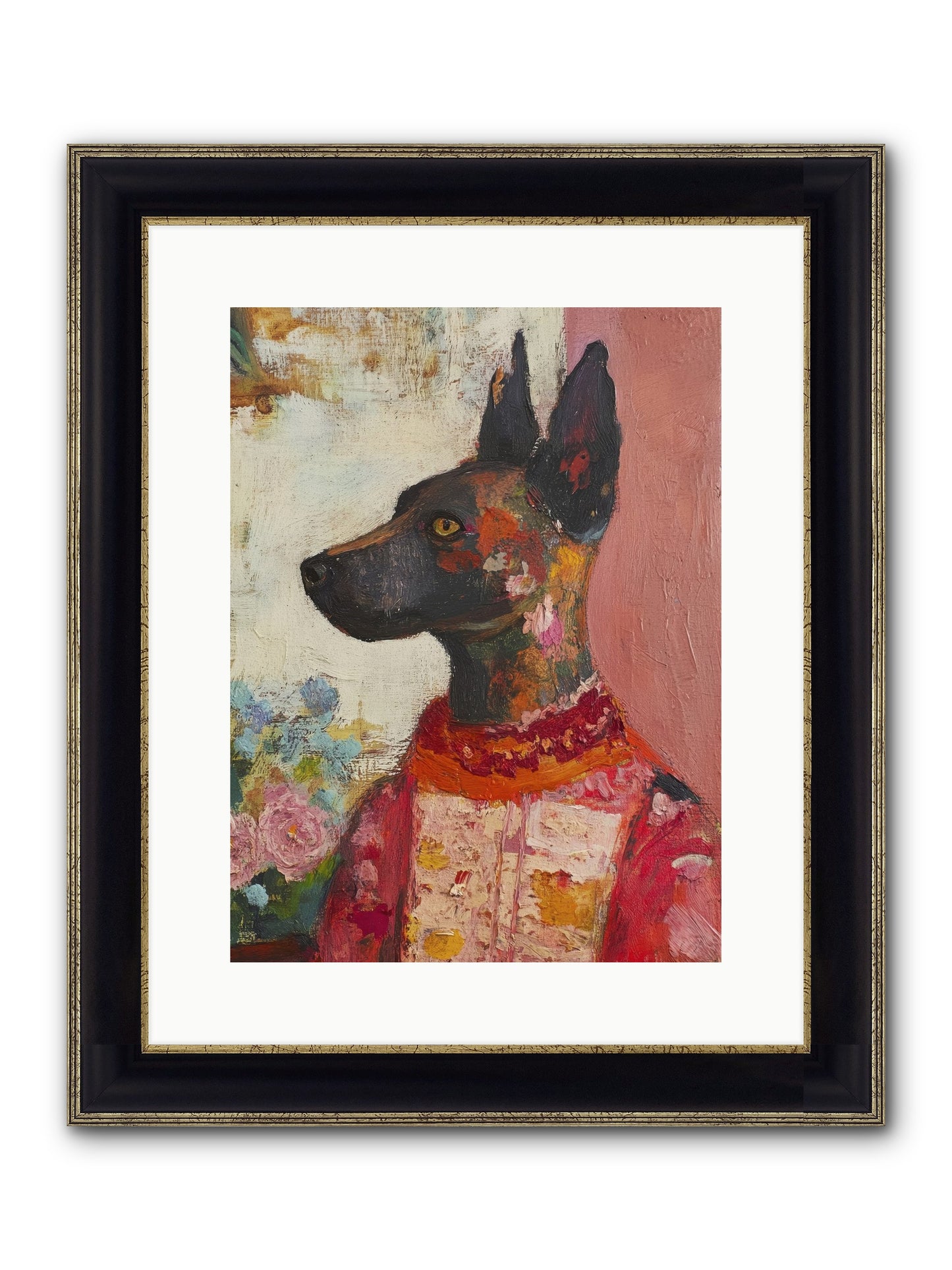 Parlor Muse Framed Print - Black & Gold 12x16