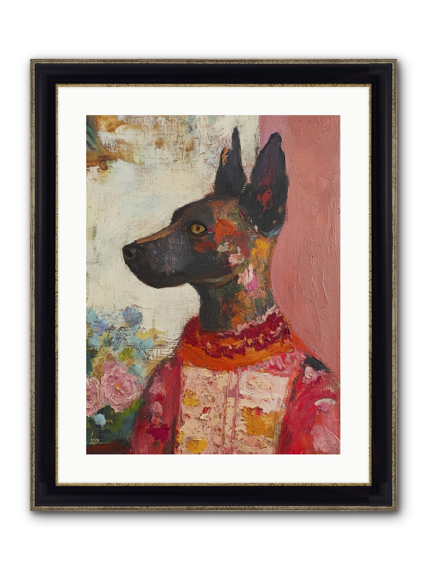 Parlor Muse Framed Print - Black & Gold 18x24