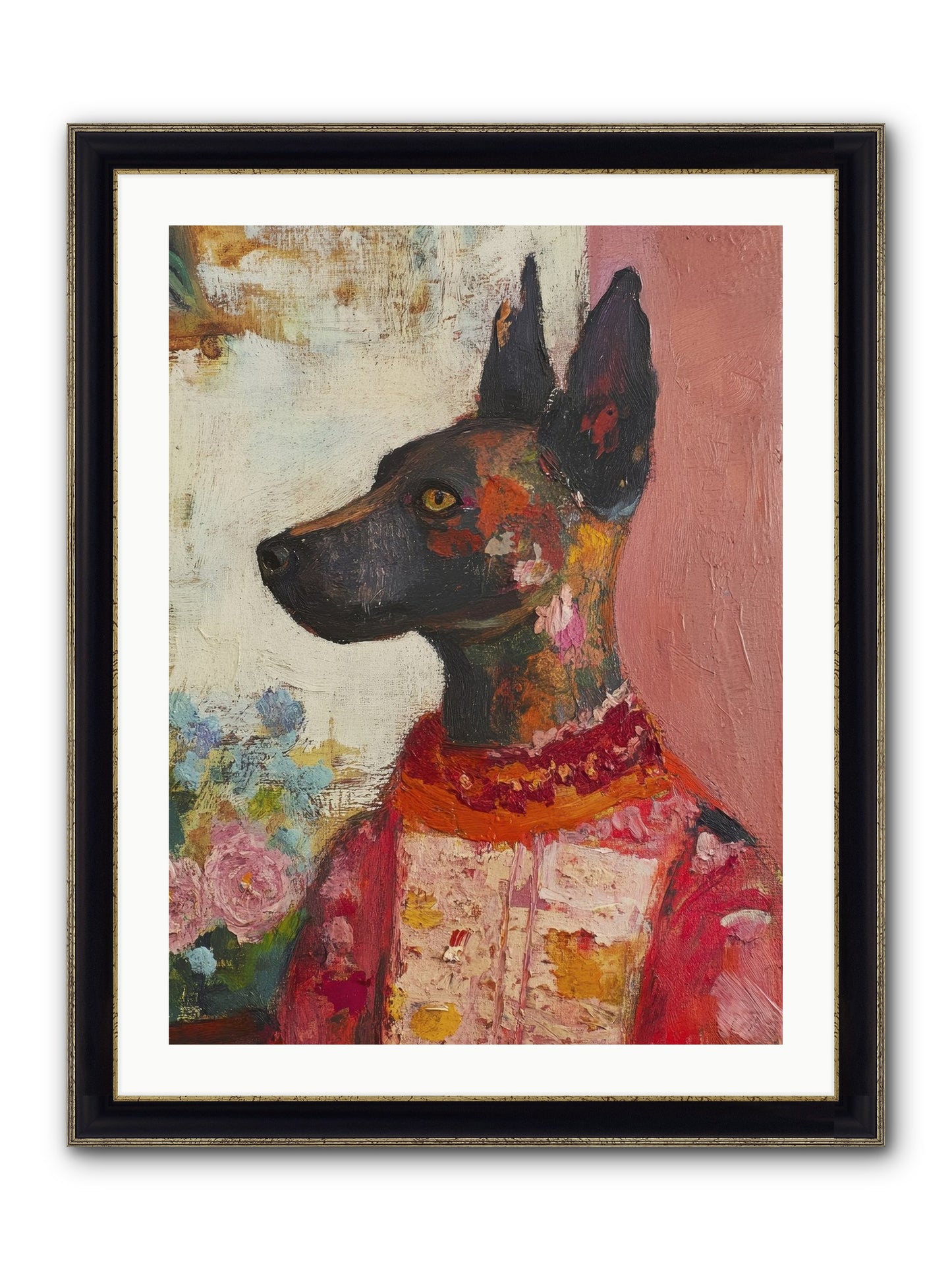 Parlor Muse Framed Print - Black & Gold 24x32