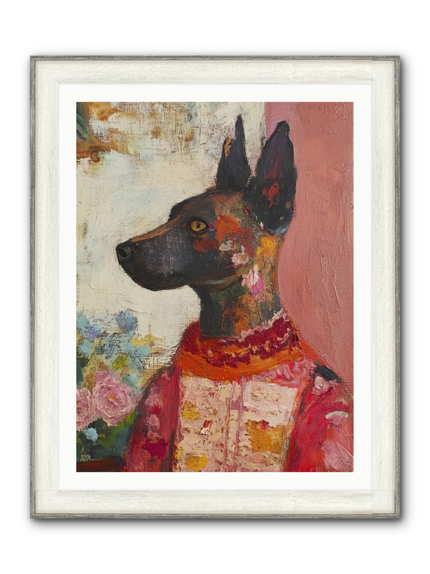 Parlor Muse Framed Print - Driftwood White 30x40