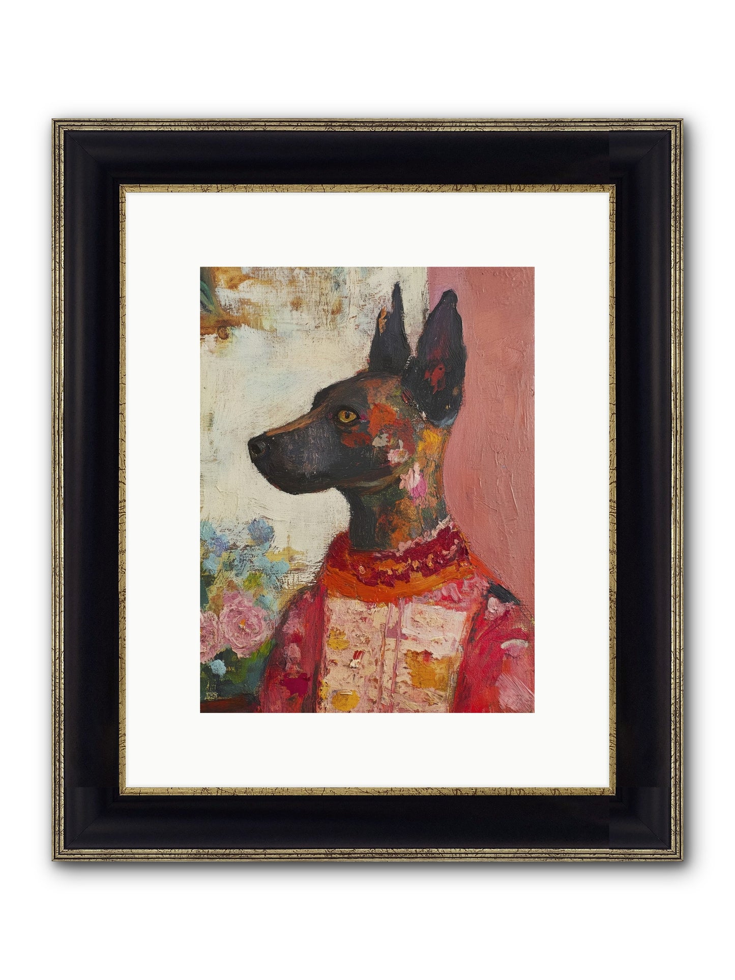 Parlor Muse Framed Print - Black & Gold 9x12
