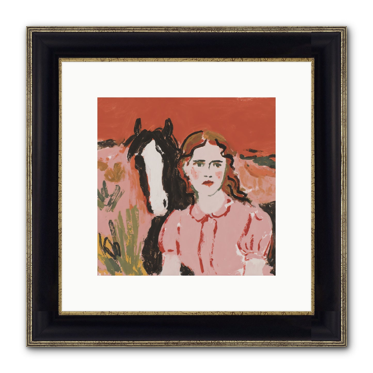 Particularly Fond Framed Print - Black & Gold 10x10