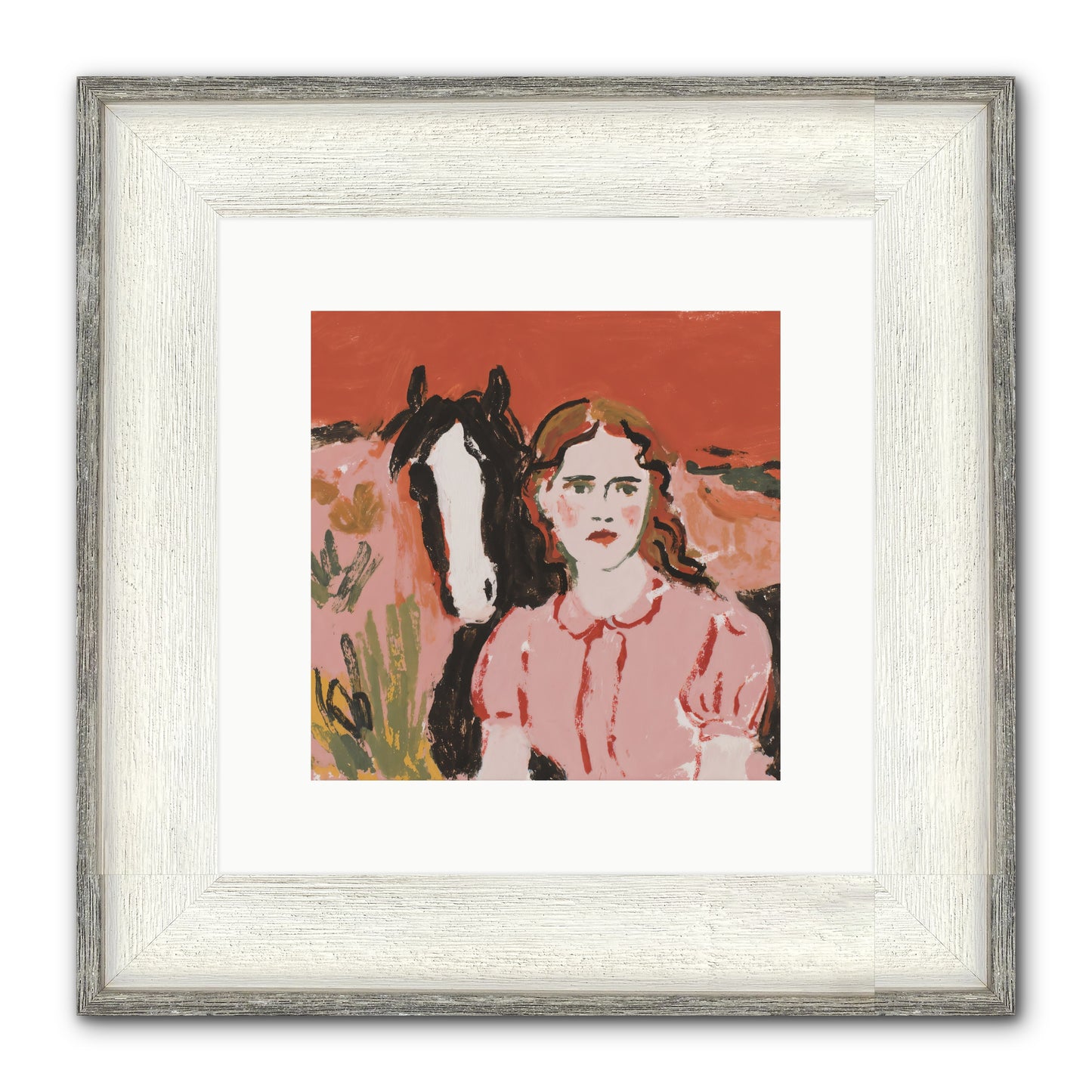 Particularly Fond Framed Print - Driftwood White 10x10
