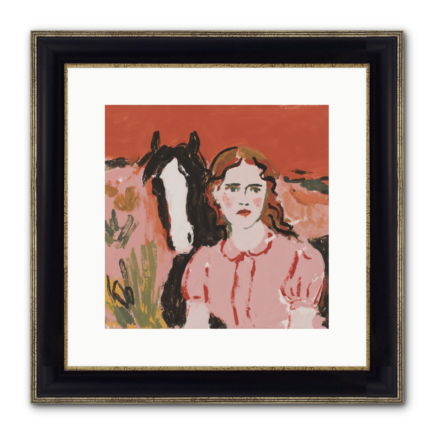 Particularly Fond Framed Print - Black & Gold 12x12
