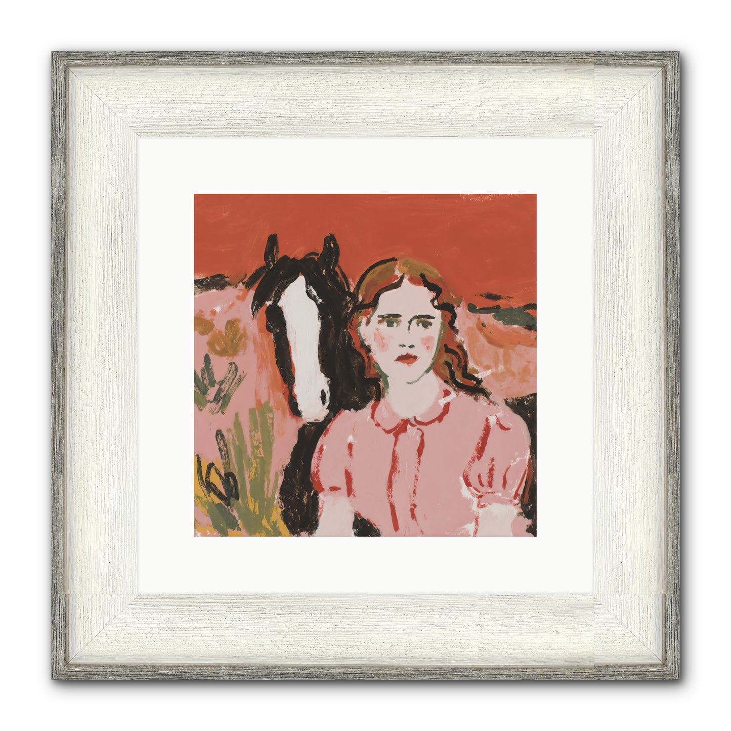 Particularly Fond Framed Print - Driftwood White 12x12