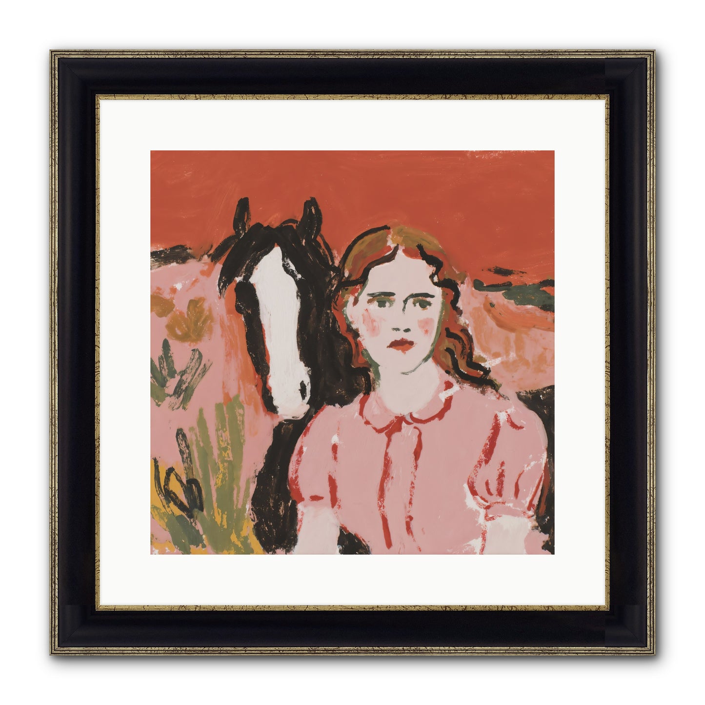 Particularly Fond Framed Print - Black & Gold 16x16
