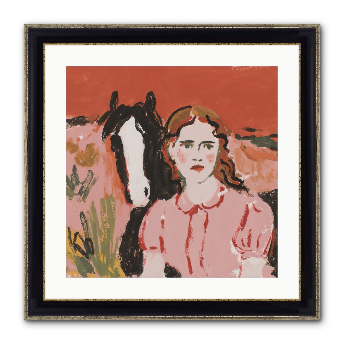 Particularly Fond Framed Print - Black & Gold 20x20