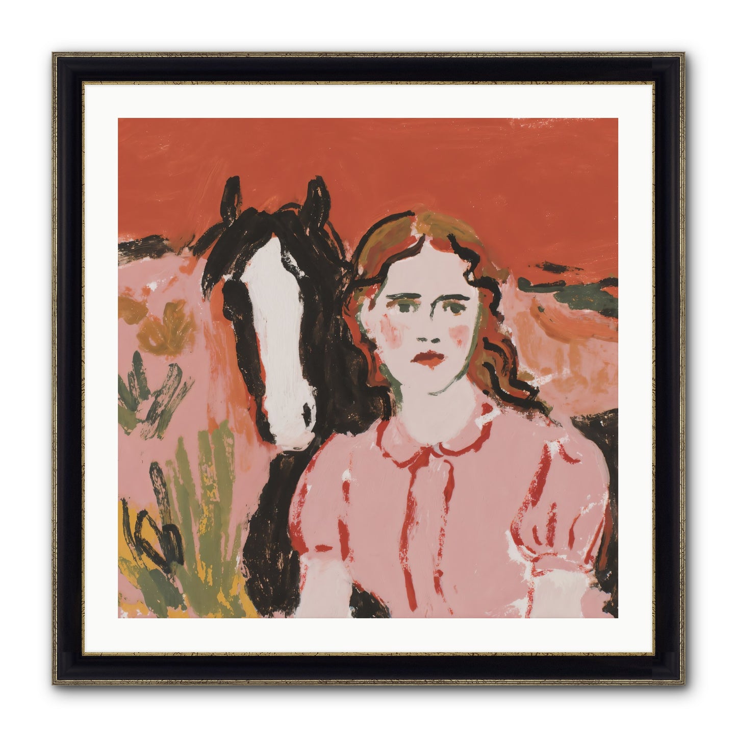 Particularly Fond Framed Print - Black & Gold 30x30