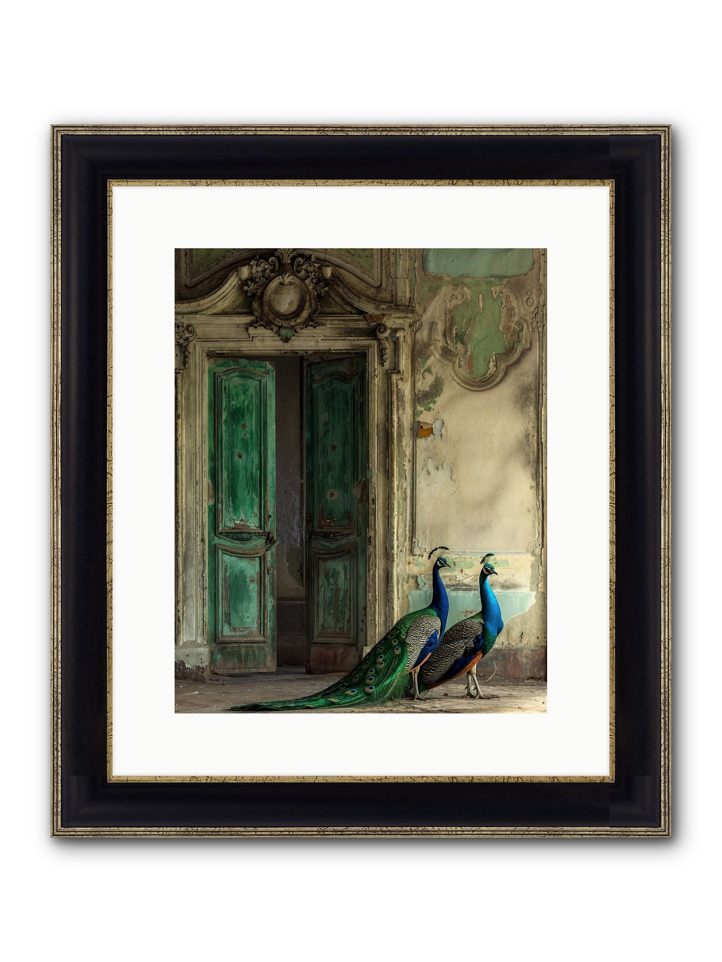 Passage To Avian Majesty Framed Print - Black & Gold 12x15