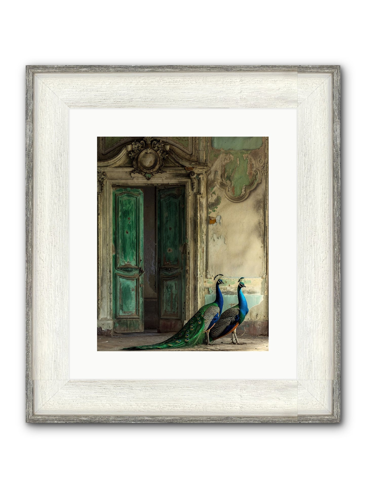 Passage To Avian Majesty Framed Print - Driftwood White 12x15