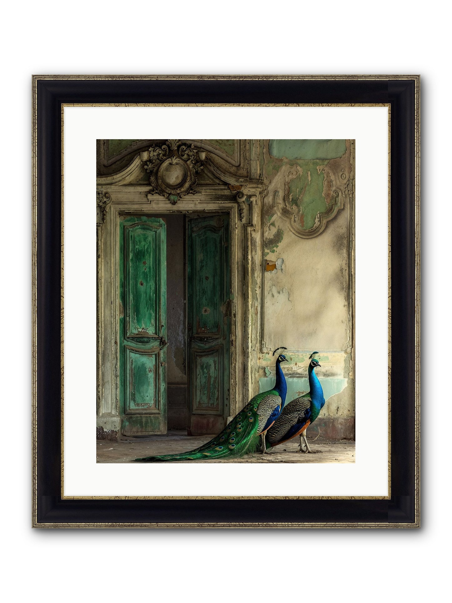 Passage To Avian Majesty Framed Print - Black & Gold 16x20