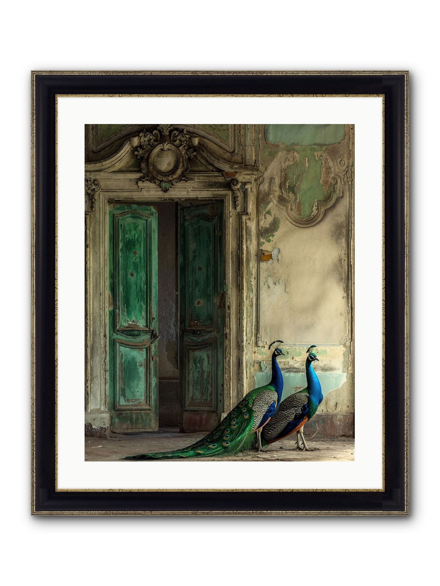 Passage To Avian Majesty Framed Print - Black & Gold 20x25